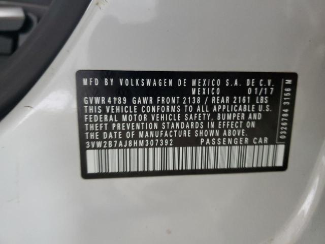Aukcja sprzedaży 2017 Volkswagen Jetta, vin: 3VW2B7AJ8HM307392, numer aukcji: 69987555