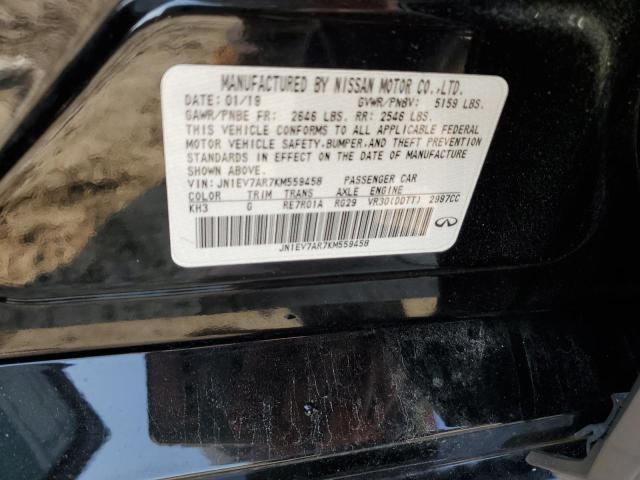 67245945 :رقم المزاد ، JN1EV7AR7KM559458 vin ، 2019 Infiniti Q50 Luxe مزاد بيع