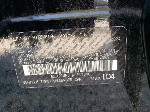 Продаж на аукціоні авто 2024 Mitsubishi Mirage, vin: ML32FUFJ7RHF17346, номер лоту: 69293245