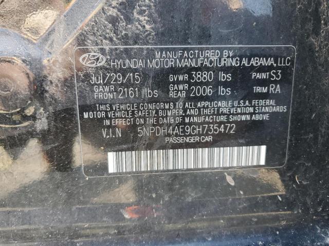 Продаж на аукціоні авто 2016 Hyundai Elantra, vin: 5NPDH4AE9GH735472, номер лоту: 69868875