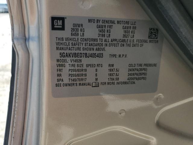 Aukcja sprzedaży 2011 Buick Enclave, vin: 5GAKVBED7BJ405403, numer aukcji: 69699155