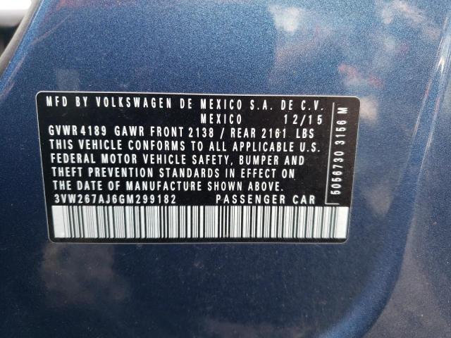 Продаж на аукціоні авто 2016 Volkswagen Jetta S, vin: 3VW267AJ6GM299182, номер лоту: 67751315