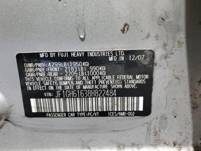 Продаж на аукціоні авто 2008 Subaru Impreza, vin: JF1GH61638H822484, номер лоту: 68860925