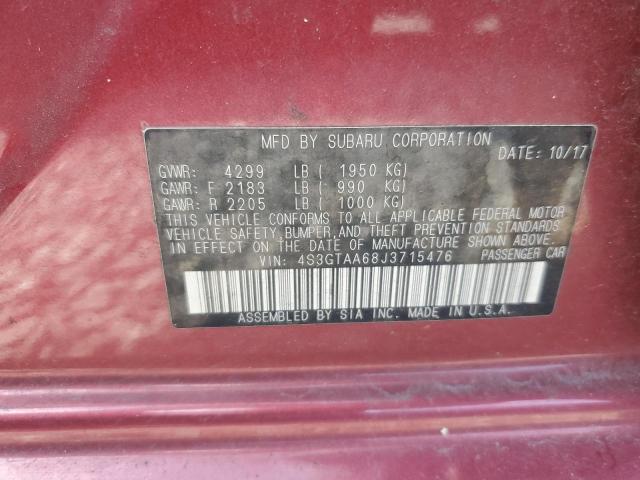 Aukcja sprzedaży 2018 Subaru Impreza, vin: 4S3GTAA68J3715476, numer aukcji: 68357205