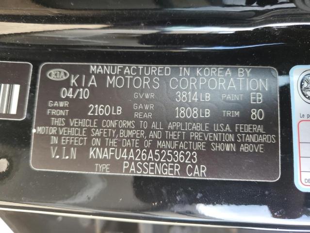 66711645 :رقم المزاد ، KNAFU4A26A5253623 vin ، 2010 Kia Forte مزاد بيع