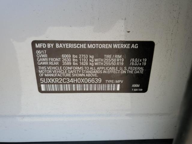 67262265 :رقم المزاد ، 5UXKR2C34H0X06639 vin ، 2017 Bmw X5 مزاد بيع