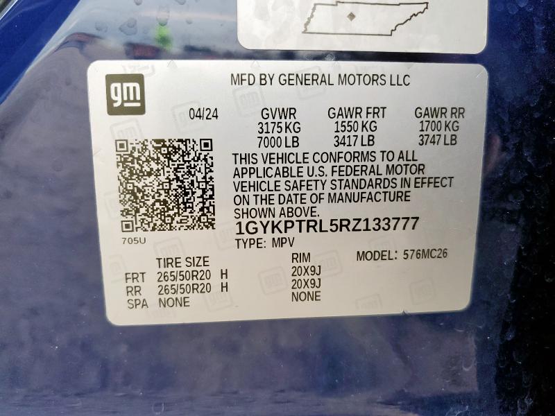 Продажа на аукционе авто 2024 Cadillac Lyriq Spor, vin: 1GYKPTRL5RZ133777, номер лота: 70910135