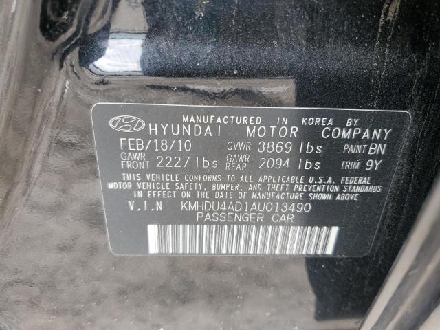 67398845 :رقم المزاد ، KMHDU4AD1AU013490 vin ، 2010 Hyundai Elantra Blue مزاد بيع