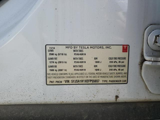 Продажа на аукционе авто 2014 Tesla Model S, vin: 5YJSA1H1XEFP55657, номер лота: 71102115