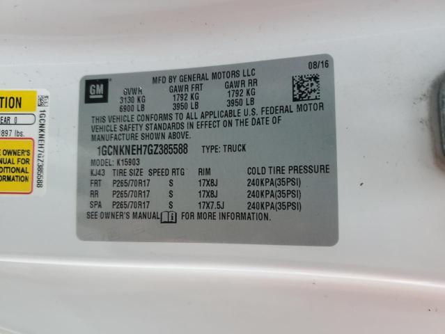 Aukcja sprzedaży 2016 Chevrolet Silverado, vin: 1GCNKNEH7GZ385588, numer aukcji: 68936445