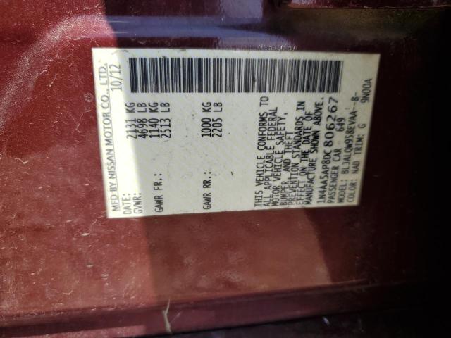 Aukcja sprzedaży 2013 Nissan Maxima S, vin: 1N4AA5AP8DC806267, numer aukcji: 69385775