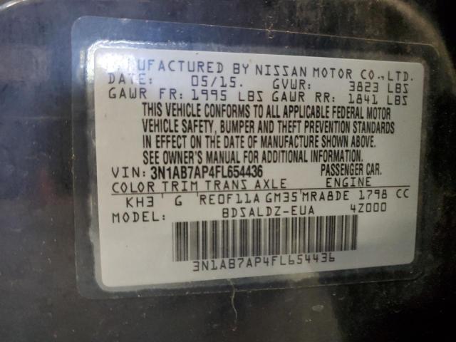 68970385 :رقم المزاد ، 3N1AB7AP4FL654436 vin ، 2015 Nissan Sentra S مزاد بيع