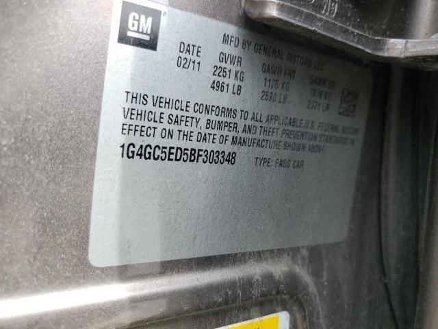 Aukcja sprzedaży 2011 Buick Lacrosse, vin: 1G4GC5ED5BF303348, numer aukcji: 70407995