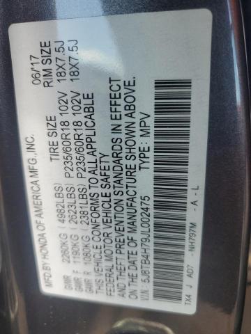 70254705 :رقم المزاد ، 5J8TB4H79JL002475 vin ، 2018 Acura Rdx مزاد بيع