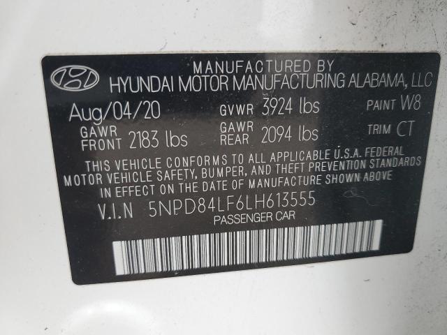 Продажа на аукционе авто 2020 Hyundai Elantra Sel, vin: 5NPD84LF6LH613555, номер лота: 69221465