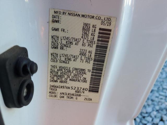 Aukcja sprzedaży 2019 Nissan Titan Xd S, vin: 1N6AA1R97KN523740, numer aukcji: 69289875