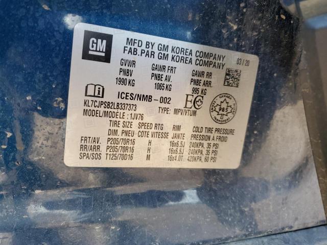 Продажа на аукционе авто 2020 Chevrolet Trax, vin: KL7CJPSB2LB337373, номер лота: 68867065