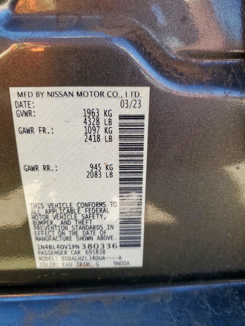 Aukcja sprzedaży 2023 Nissan Altima Sv, vin: 1N4BL4DV1PN380336, numer aukcji: 70210975