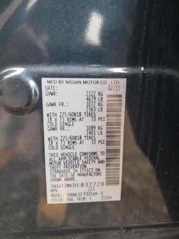 Продаж на аукціоні авто 2015 Nissan Rogue, vin: 5N1AT2MV3FC837728, номер лоту: 69110225