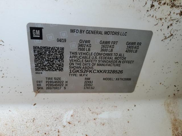 2019 Gmc Yukon Xl K1500 Sle მანქანა იყიდება აუქციონზე, vin: 1GKS2FKCXKR328526, აუქციონის ნომერი: 67597455