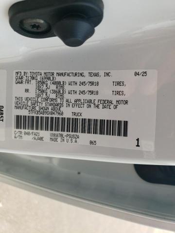 Продаж на аукціоні авто 2025 Toyota Tundra Crewmax Sr, vin: 5TFKB5AB9SX047960, номер лоту: 67147555