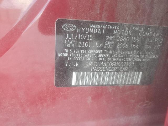 Продажа на аукционе авто 2016 Hyundai Elantra Se, vin: KMHDH4AE0GU607123, номер лота: 68735835