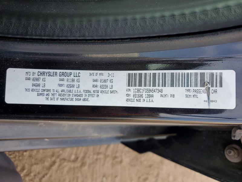 64492606 :رقم المزاد ، 1C3BC1FG5BN547348 vin ، 2011 Chrysler 200 مزاد بيع