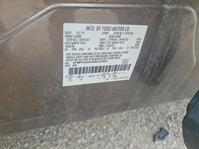 Продажа на аукционе авто 2019 Ford Edge, vin: 2FMPK4G93KBC23893, номер лота: 64459266