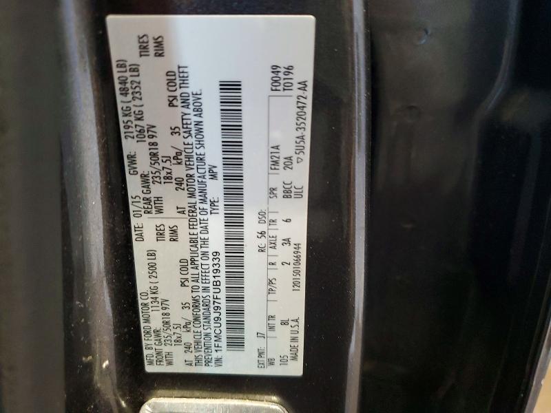 64977026 :رقم المزاد ، 1FMCU9J97FUB19339 vin ، 2015 Ford Escape مزاد بيع