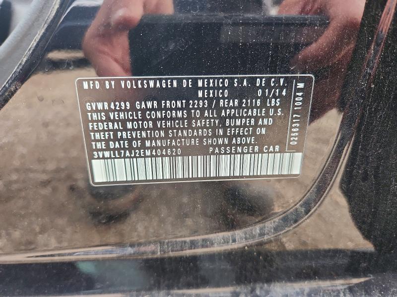64333596 :رقم المزاد ، 3VWLL7AJ2EM404620 vin ، 2014 Volkswagen Jetta مزاد بيع