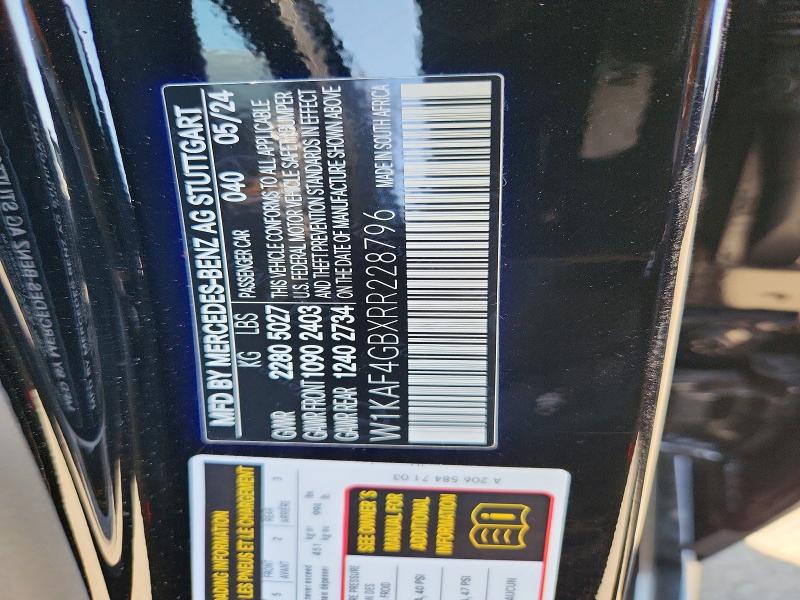 Продаж на аукціоні авто 2024 Mercedes-benz C, vin: W1KAF4GBXRR228796, номер лоту: 64074916