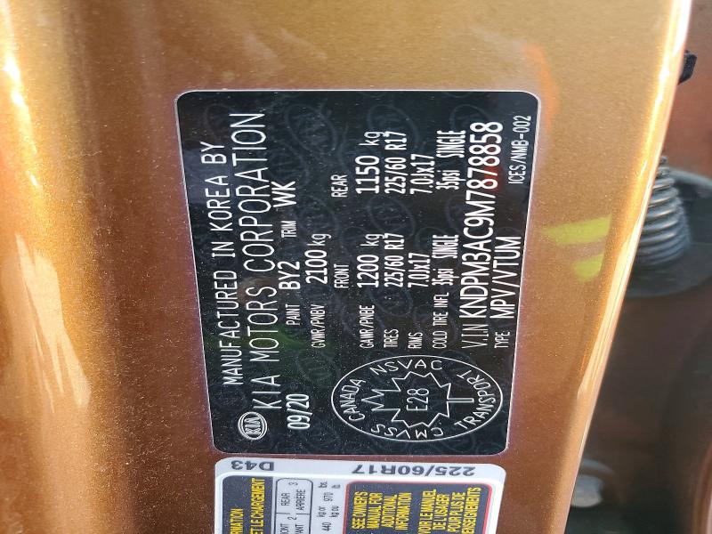 65999046 :رقم المزاد ، KNDPM3ZC9M7878858 vin ، 2021 Kia Sportagelx مزاد بيع