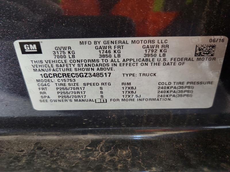 Aukcja sprzedaży 2016 Chevrolet Silverado, vin: 1GCRCREC5GZ348517, numer aukcji: 65933116