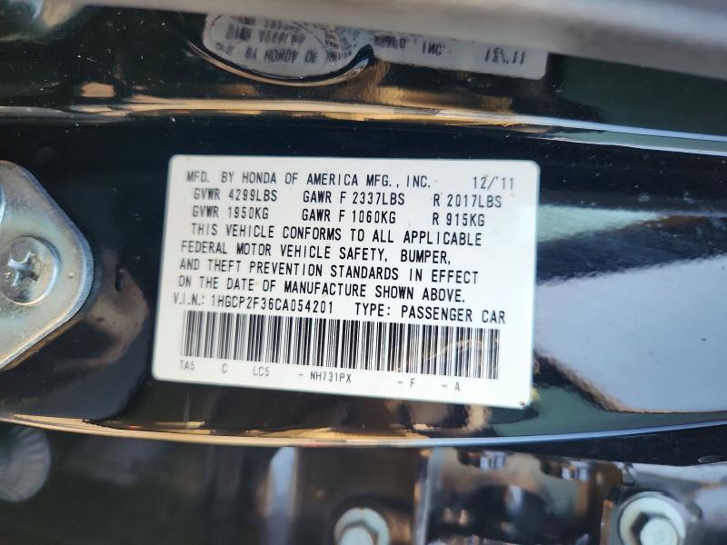 Aukcja sprzedaży 2012 Honda Accord, vin: 1HGCP2F36CA054201, numer aukcji: 66117806