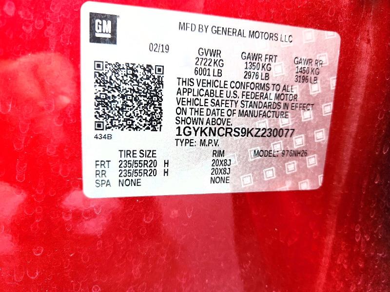Aukcja sprzedaży 2019 Cadillac Xt5, vin: 1GYKNCRS9KZ230077, numer aukcji: 64320186