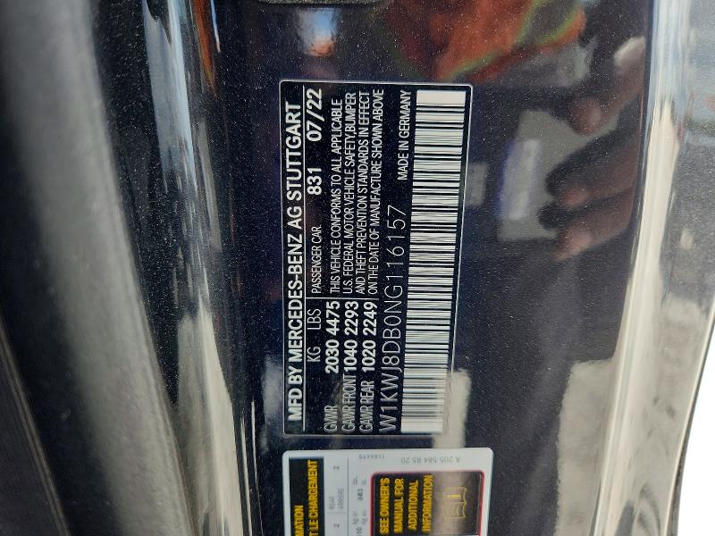 Продаж на аукціоні авто 2022 Mercedes-benz C, vin: W1KWJ8DB0NG116157, номер лоту: 64070566
