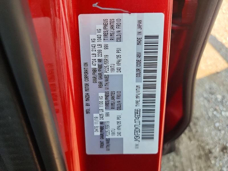 63209076 :رقم المزاد ، JM3KFBDM7L0749356 vin ، 2020 Mazda Cx-5 مزاد بيع