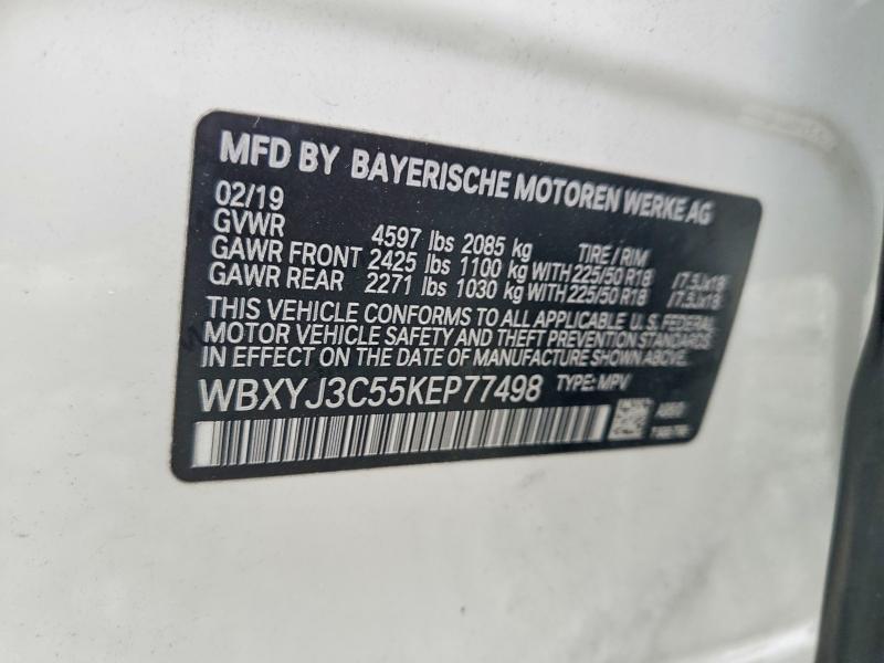 Продажа на аукционе авто 2019 Bmw X2, vin: WBXYJ3C55KEP77498, номер лота: 65246026