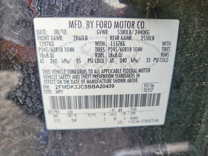 Aukcja sprzedaży 2011 Ford Edge, vin: 2FMDK3JC5BBA20439, numer aukcji: 64494256