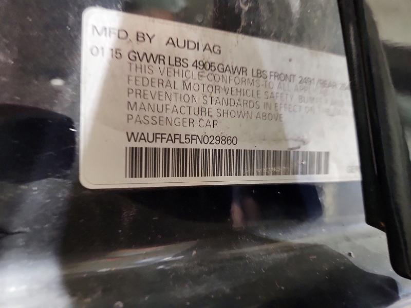 2015 Audi A4 მანქანა იყიდება აუქციონზე, vin: WAUFFAFL5FN029860, აუქციონის ნომერი: 64219216