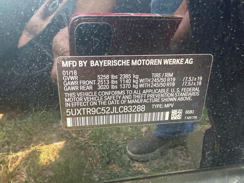 Продаж на аукціоні авто 2018 Bmw X3, vin: 5UXTR9C52JLC83288, номер лоту: 61646796