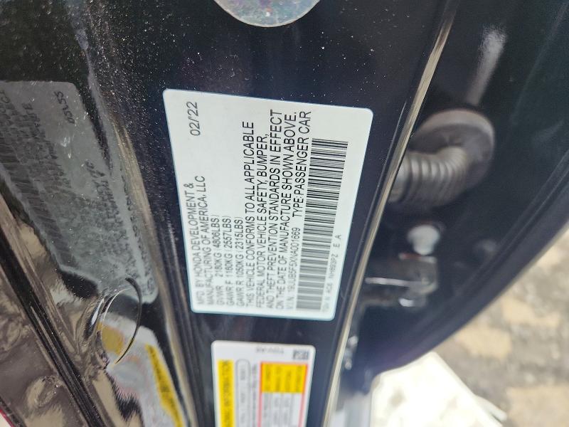 Aukcja sprzedaży 2022 Acura Tlx, vin: 19UUB5F5XNA001669, numer aukcji: 65151146