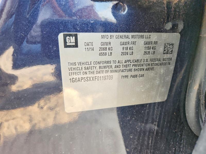Продаж на аукціоні авто 2015 Cadillac Cts, vin: 1G6AP5SXXF0119709, номер лоту: 66983886