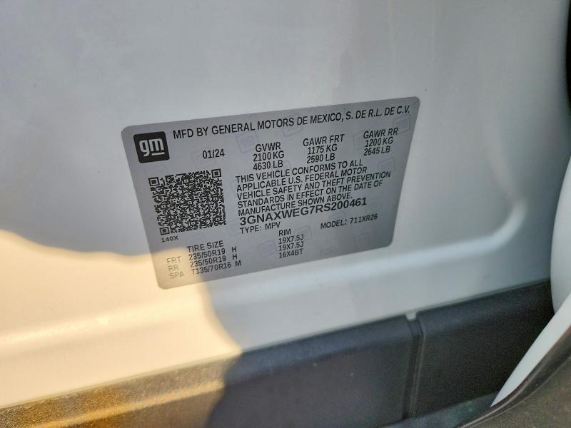 66879686 :رقم المزاد ، 3GNAXWEG7RS200461 vin ، 2024 Chevrolet Equinox مزاد بيع