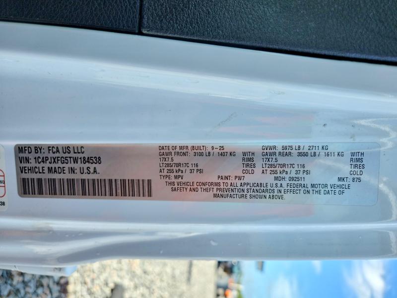 Aukcja sprzedaży 2026 Jeep Wrangler, vin: 1C4PJXFG5TW184538, numer aukcji: 64129356