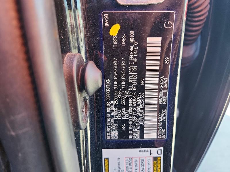Aukcja sprzedaży 2021 Toyota 4runner, vin: JTEFU5JR1M5231387, numer aukcji: 65155686