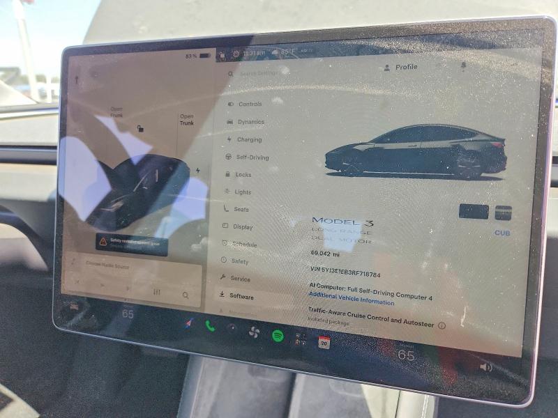 Aukcja sprzedaży 2024 Tesla Model 3, vin: 5YJ3E1EB3RF718784, numer aukcji: 65940636