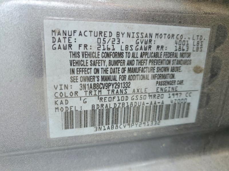 Aukcja sprzedaży 2023 Nissan Sentra, vin: 3N1AB8CV9PY291332, numer aukcji: 65036966