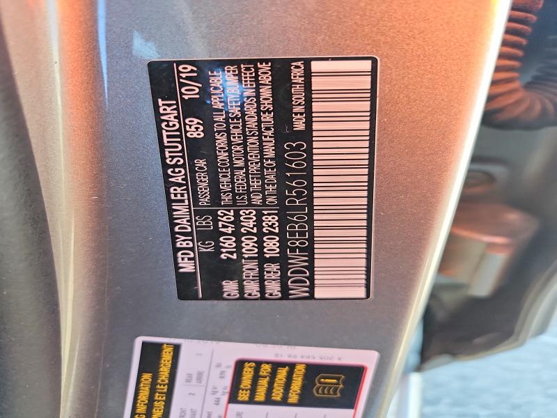 Продажа на аукционе авто 2020 Mercedes-benz C, vin: WDDWF8EB6LR561603, номер лота: 66500216
