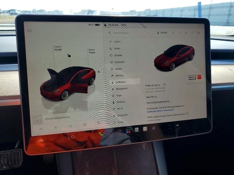 Aukcja sprzedaży 2022 Tesla Model 3, vin: 5YJ3E1EB2NF304910, numer aukcji: 64252146